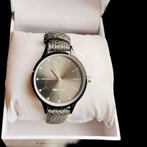 Nine West Women's Watch - NWT - black & grey with snakeskin wristband